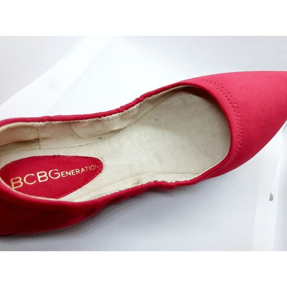 BCBGeneration Red Madeline Pointy Toe Flats-6 - Picture 2 of 3